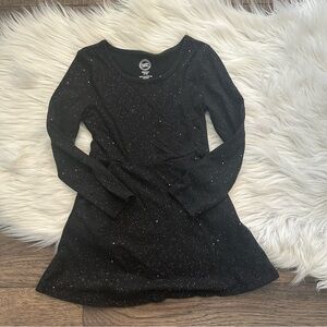 Black glitter/sparkle long sleeve dress